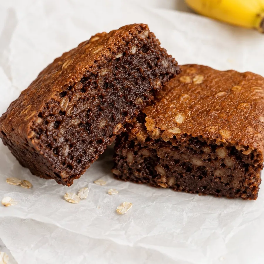 Brownie fit de chocolate con avena
